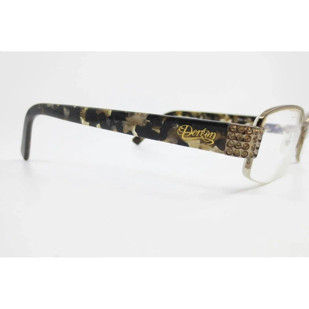 Dereon DOC 308 Eyeglasses Bronze Tortoise Rhinestone Rectangle Frames 53-19-140